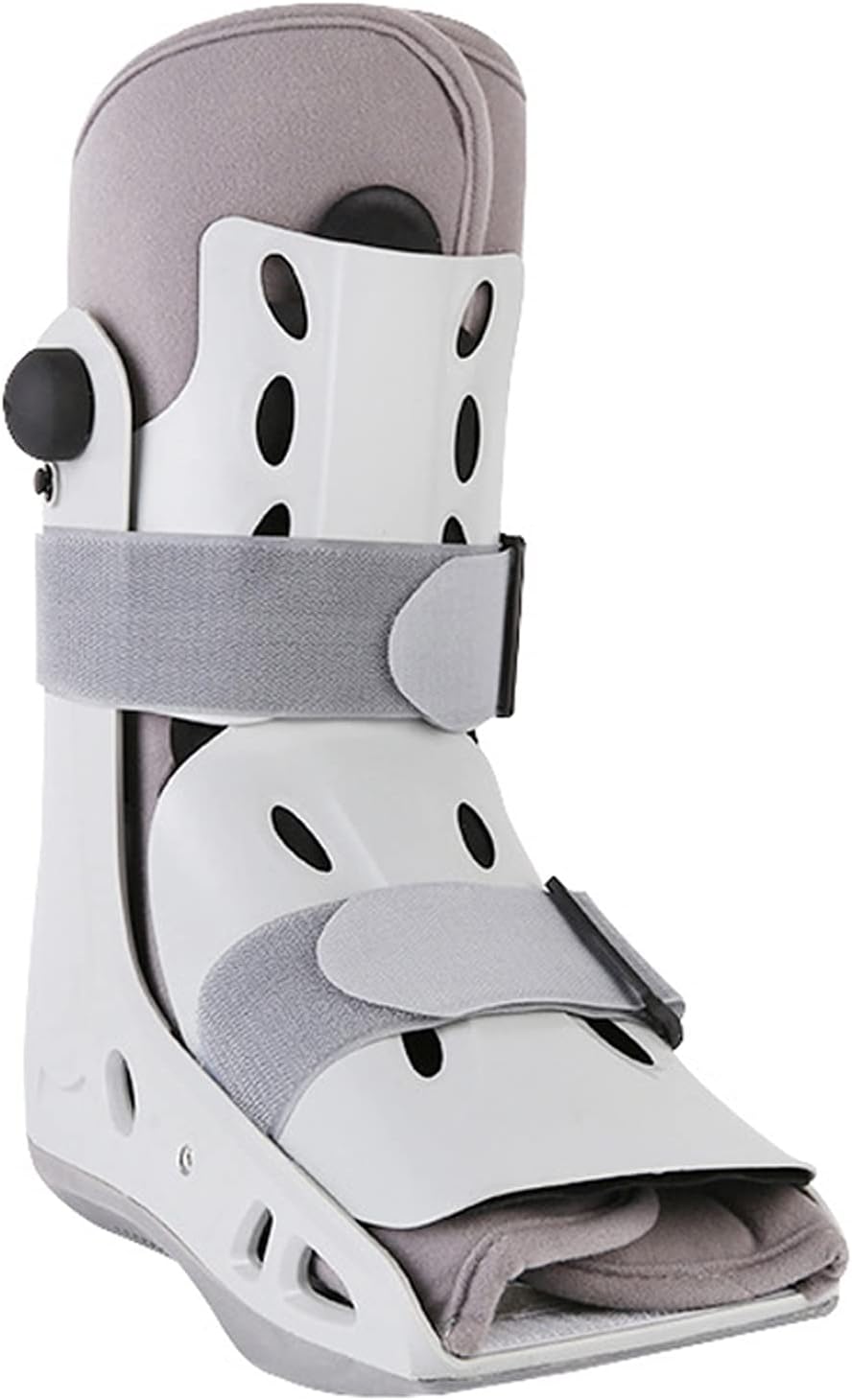 Fracture Walking Boots Breathable Orthosis Strap Support Plantar Splint Brace for Ankle Foot Injuries Surgery Ankle Sprain Left and Right Feet White (White S)