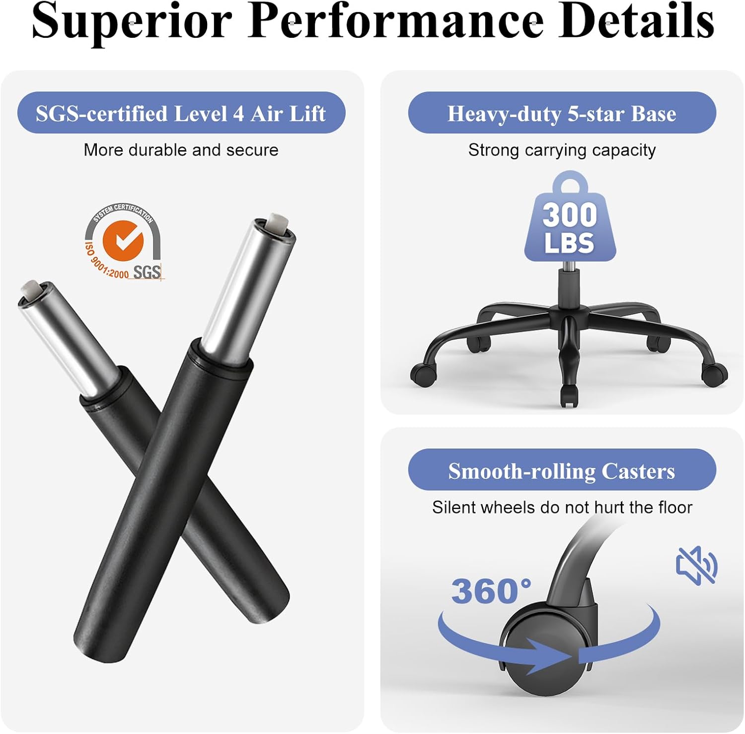 ZZH Ergonomic Executive Office Chair, Mid Back PU Leather Computer Desk Chair with Flip-Up Armrests, Lumbar Support, Adjustable Height and Rocking Function, 1PC, Black