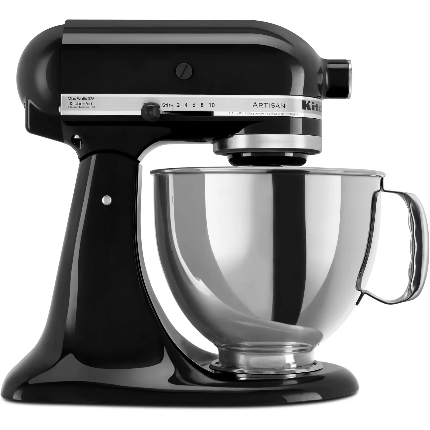KitchenAid Artisan 5-Quart Tilt-Head Stand Mixer in Onyx Black (KSM150PSOB)