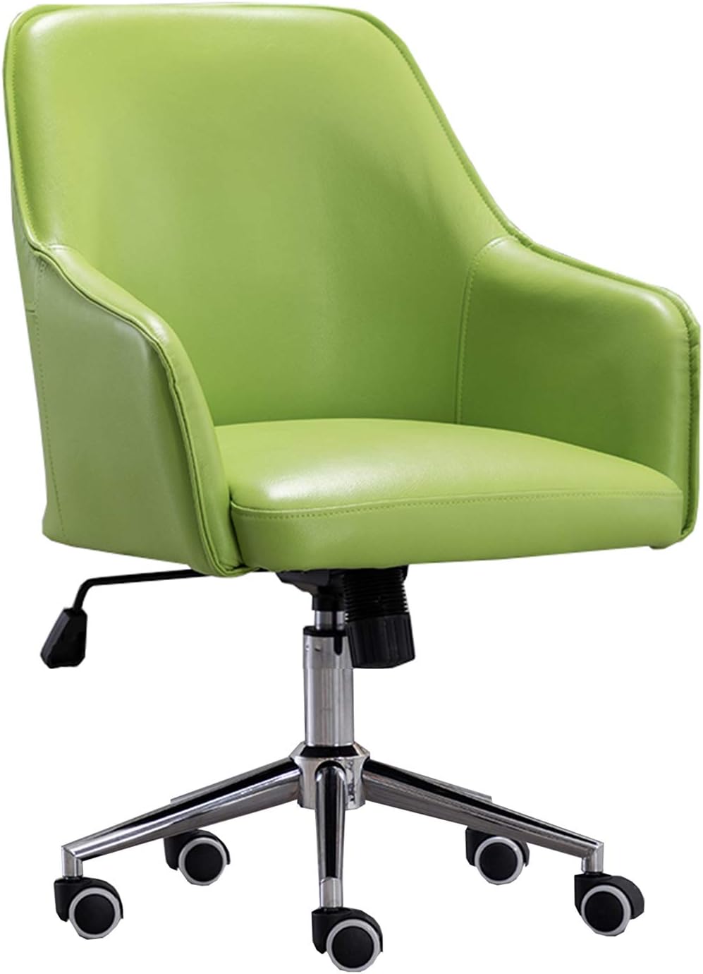 Swivel Desk Chair Swivel Desk Chair Home Office Chair Ergonomic Desk Chair PU Leather Computer Chair with Lumbar Support Armrest Swivel Adjustable Mid Back Task Chai(Green
