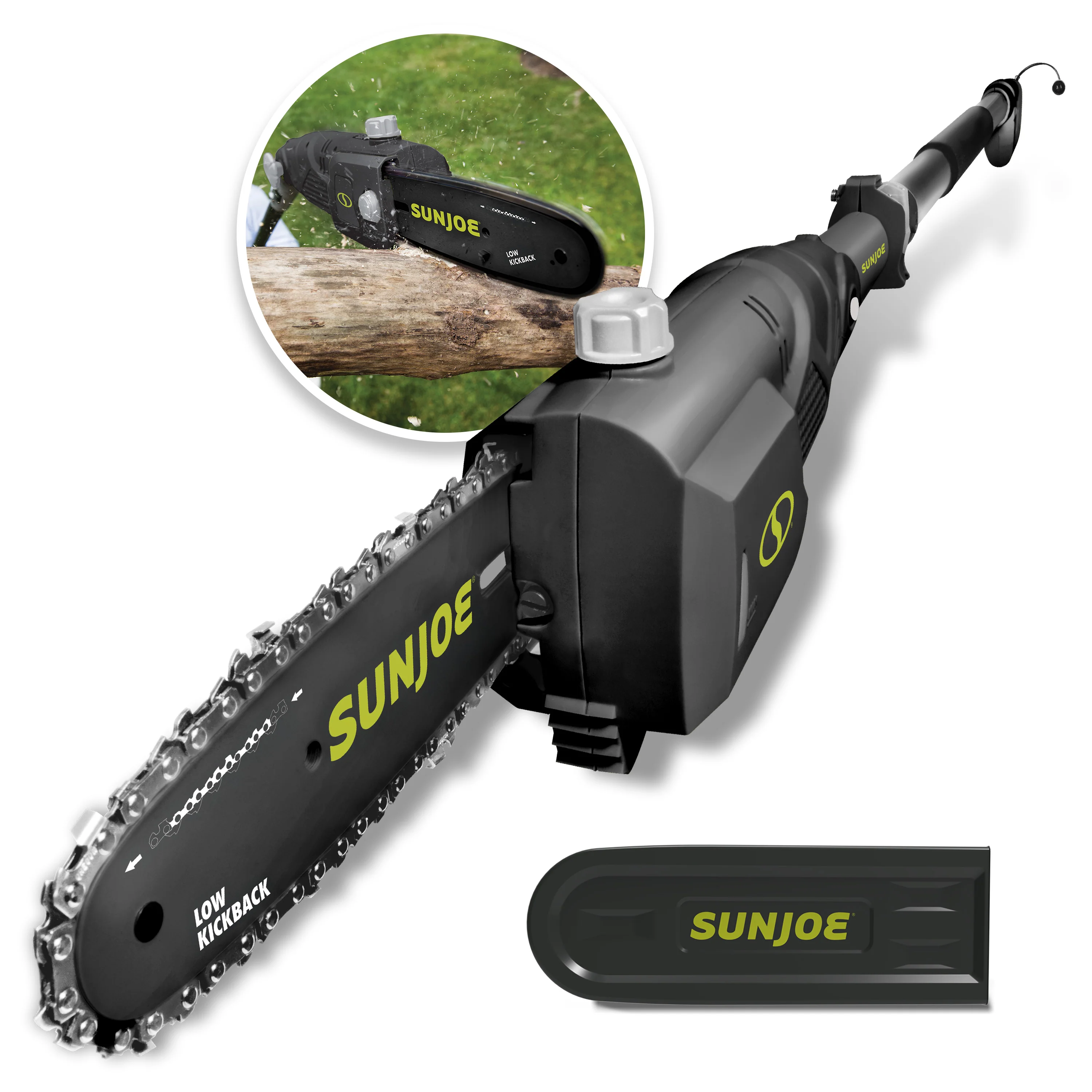 Sun Joe SWJ800E Electric Telescoping Pole Chain Saw | 8-inch | 6.5-Amp | 7.5-inch Cutting Thickness Max
