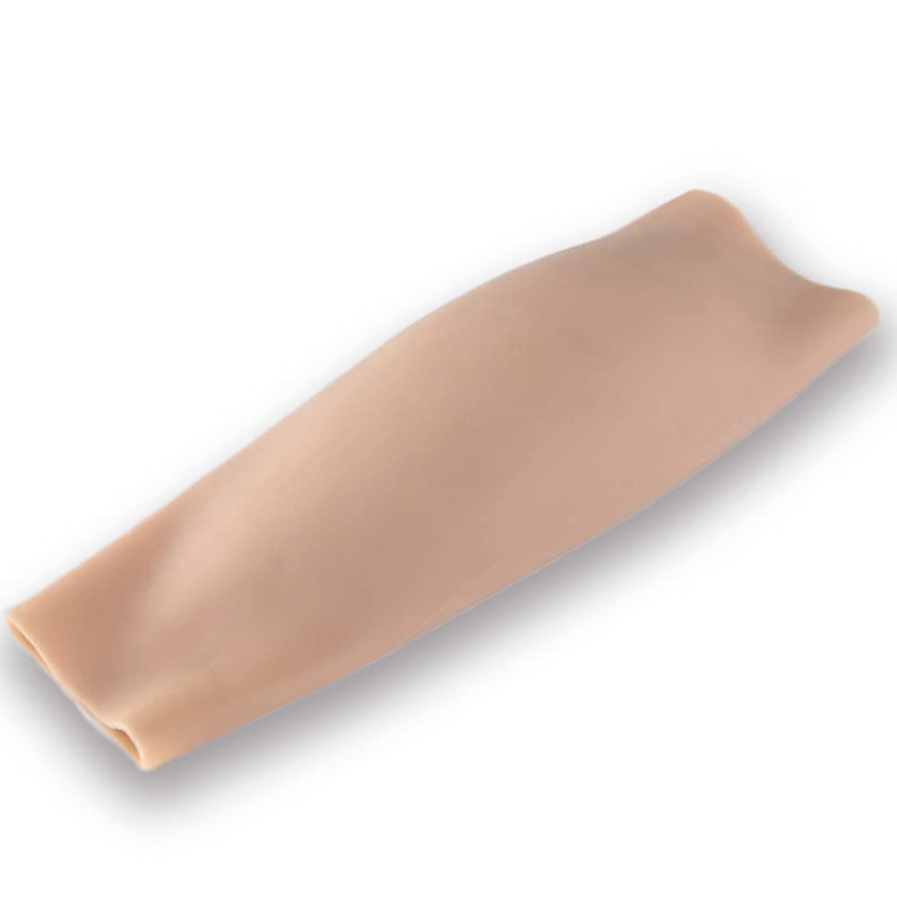 Liifun Silicone Calf Pads Leg Onlays Calf Corrector for Bow Skinny Legs Cover Birthmark Scars Tattoo (0.79in thickness a pair, Beige)