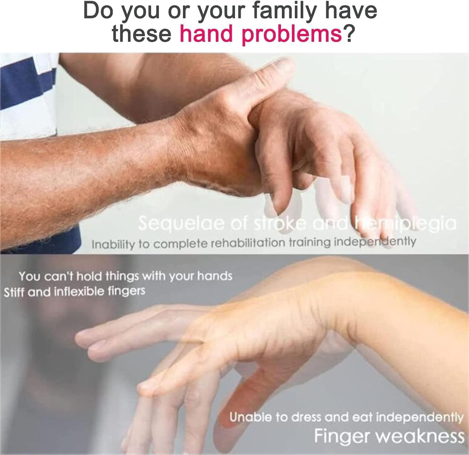 GaRcan Rehabilitation Trainer Wrist Drive,Finger Splint,Wrist Training Orthosis Device Brace Support Flex Spasm Extension Board Splint Apoplexy Hemiplegia(Universal for Left And Right)