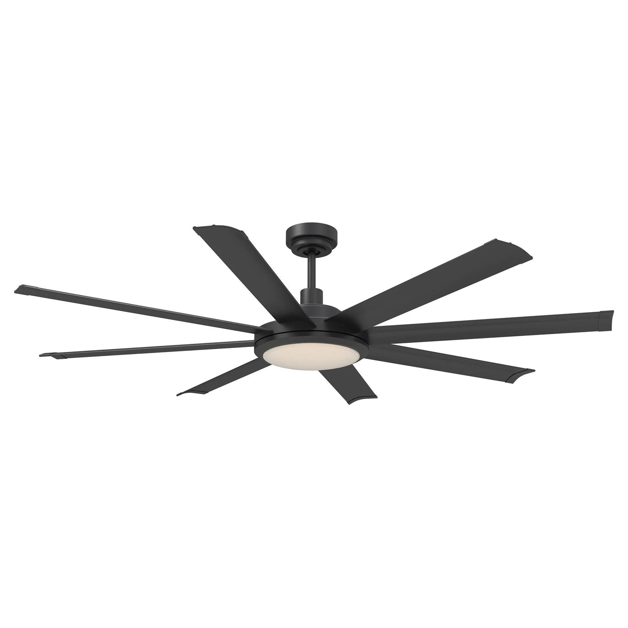Parrot Uncle 60-Inch Industrial DC Motor Downrod Mount Ceiling Fan with Lighting and Remote Control (F6105110V)