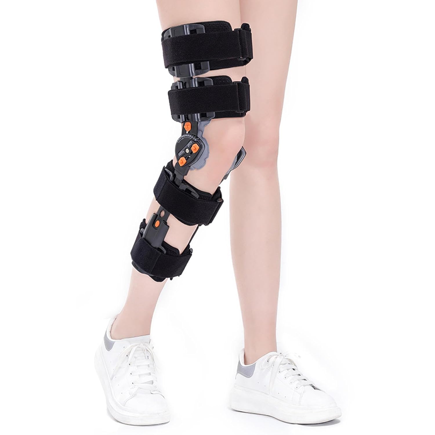 Post Op Knee Brace for Men Women, Adjustable Hinged Rom Knee Brace, Knee Support Brace for ACL, MCL and PCL Injury, Arthritis, Meniscus Tear