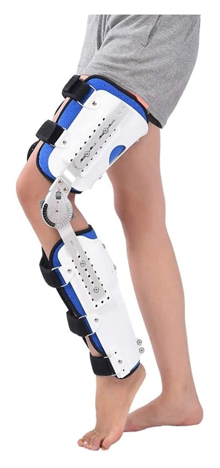 Adjustable Hinged Leg Knee Brace Orthosis Stabilizer for Ligament Injury Recovery Support Orthopedic Rehab(