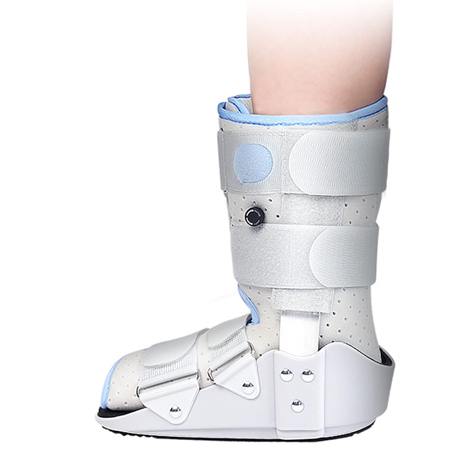 Walking Boot Fixed Ankle Brace Strap Support Foot Orthosis Plantar Splint Brace Thick Sole Shock Absorption for Ankle Foot Injuries for Left and Right Feet (Short L)
