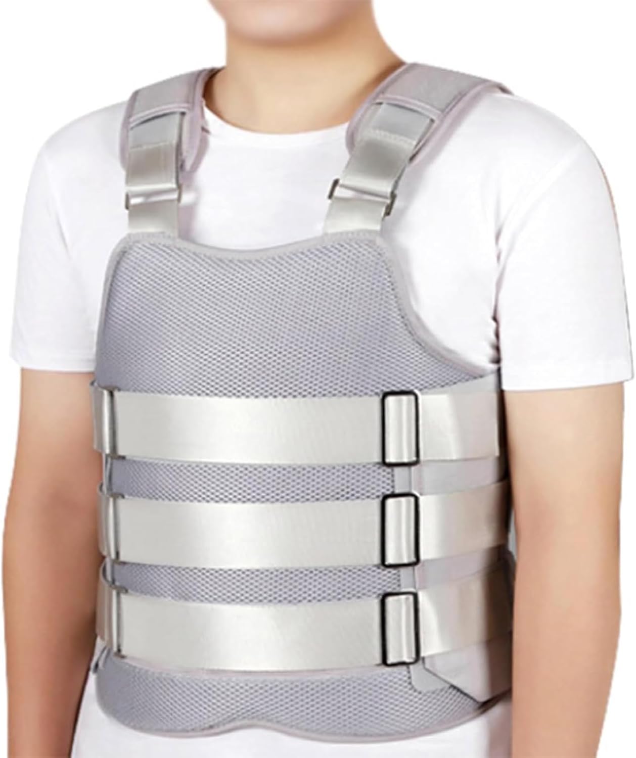 Thoracolumbar Fixed Brace, Adjustable Inflatable Thoracolumbar Fixed Back Spinal Brace for Kyphosis, Mild Scoliosis & Post Surgery Support,B,XL,