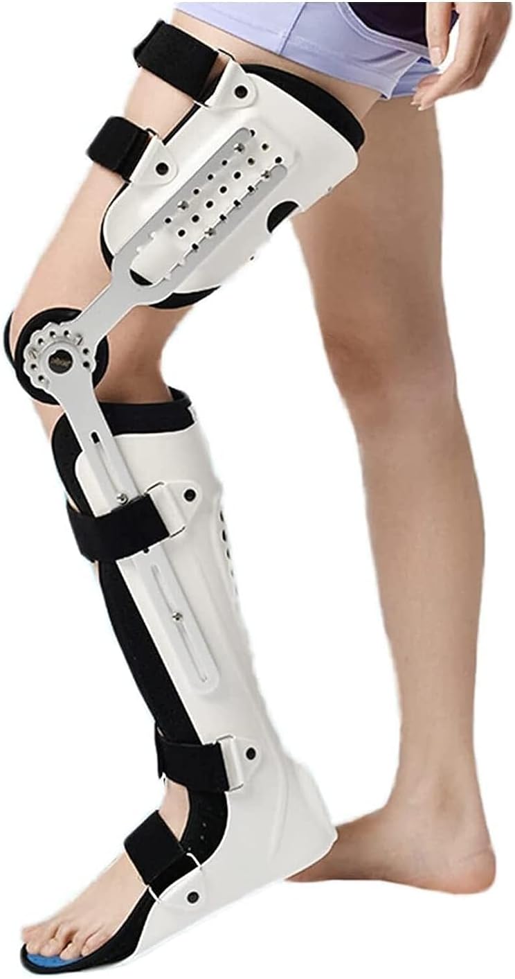 Adjustable Hip Joint Fixation Bracket, Breathable Knee Foot Support Braces Adjustable Angle Thigh Knee Immobilizer Protector FOR Left Or Right Leg Knee Brace Splint Stabiliser 23.7.28s(Single Leg(left