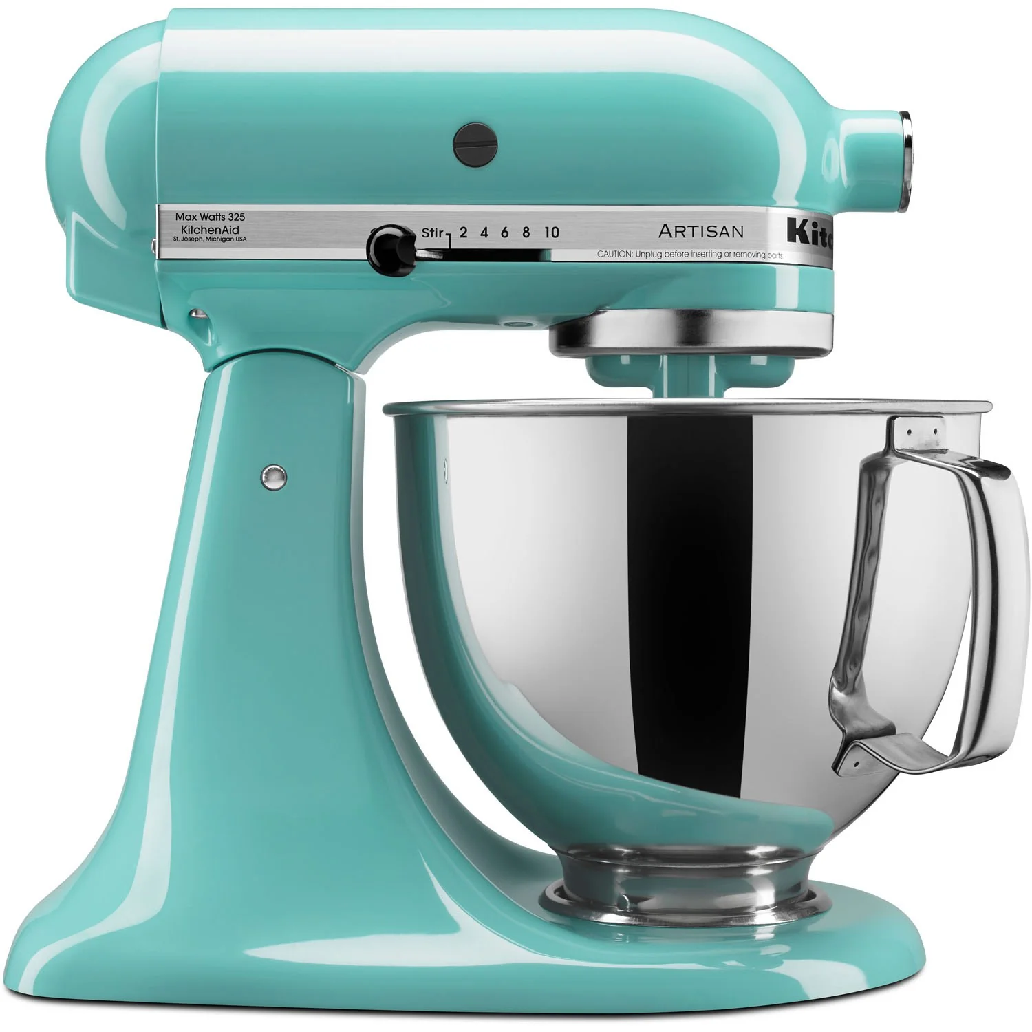 KitchenAid Artisan 5-Quart Tilt-Head Stand Mixer in Blue Aqua Sky (KSM150PSAQ)