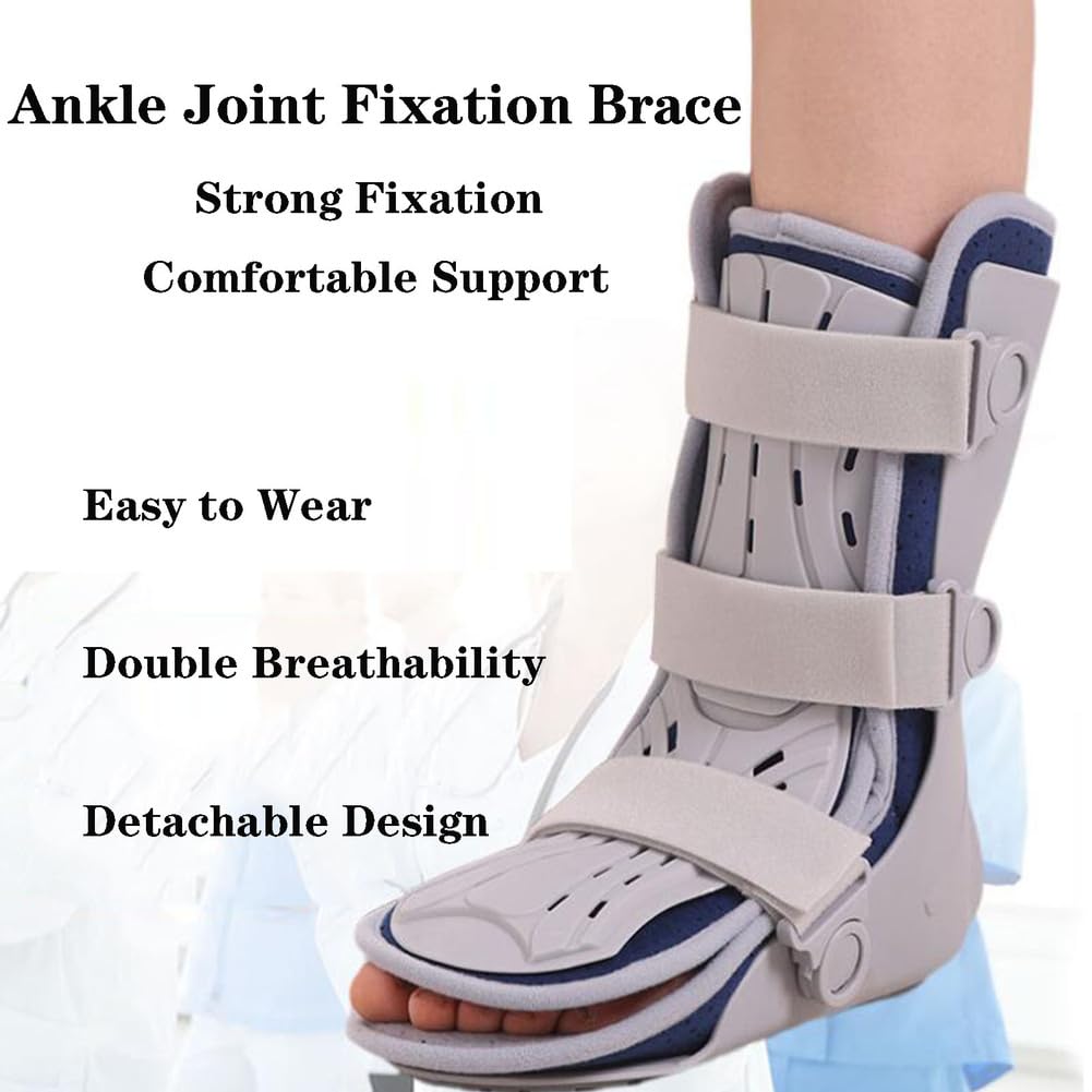 SFKLYU Orthosis Leg Brace Support, AFO Drop Foot Splint, Ankle Brace for Women Men, Plantar Fasciitis Night Splint for Treating Plantar Fasciitis and Achilles Tendonitis,1 Pair,M