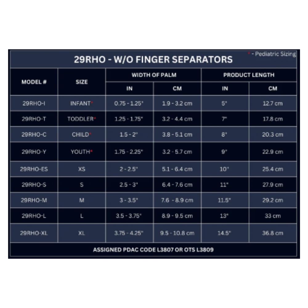 29RHO-M-L Resting Hand Orthosis with Finger Separators, Left, Medium