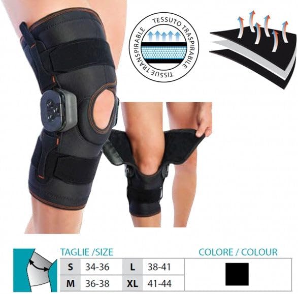 Knee Brace in Triple Layer Fabric Ref. 4112 Orione Size S inch. 13.38