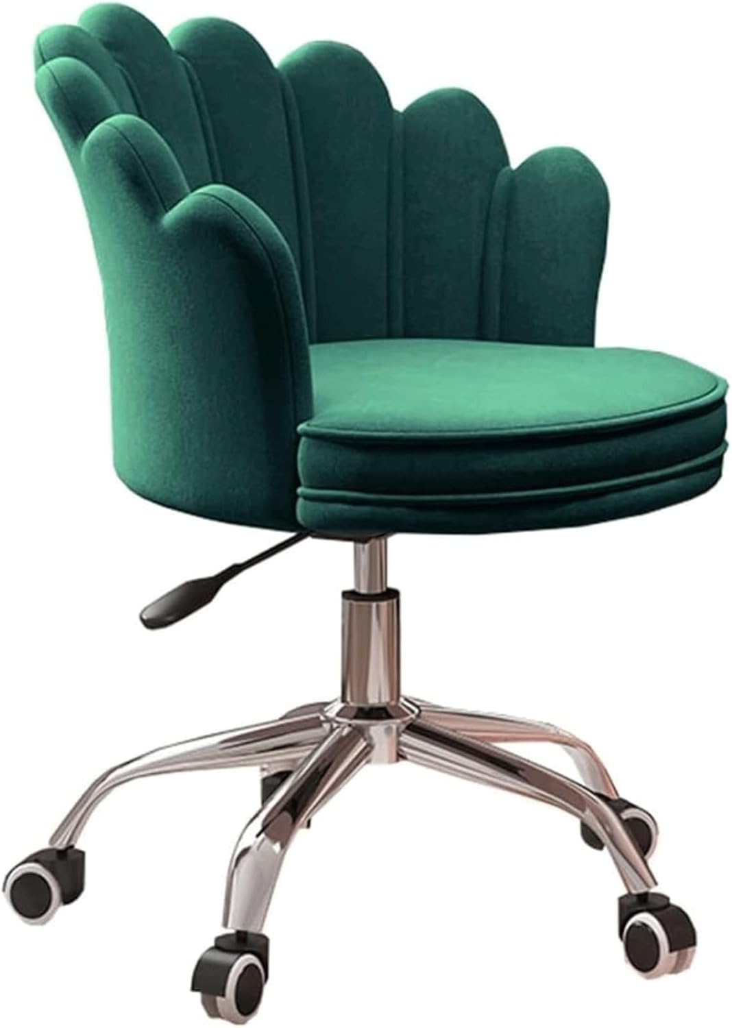 Soft Cushion Office Chair Comfort Modern Swivel Chair Ergonomic Makeup Chair with Lumbar Support and Armrest Computer Chair (Green-