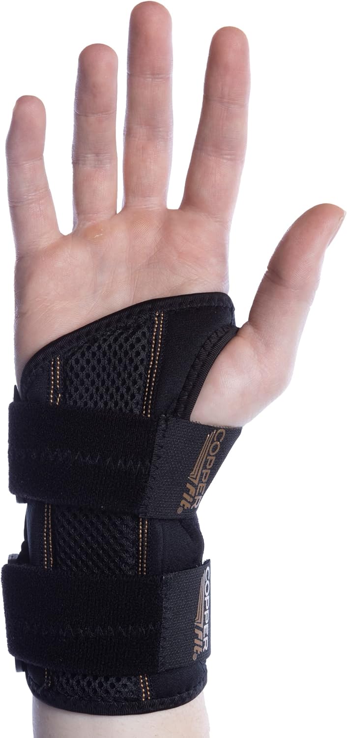 Copper Fit Health Unisex Reversible Wrist Brace with Stabilizer, Adjustable