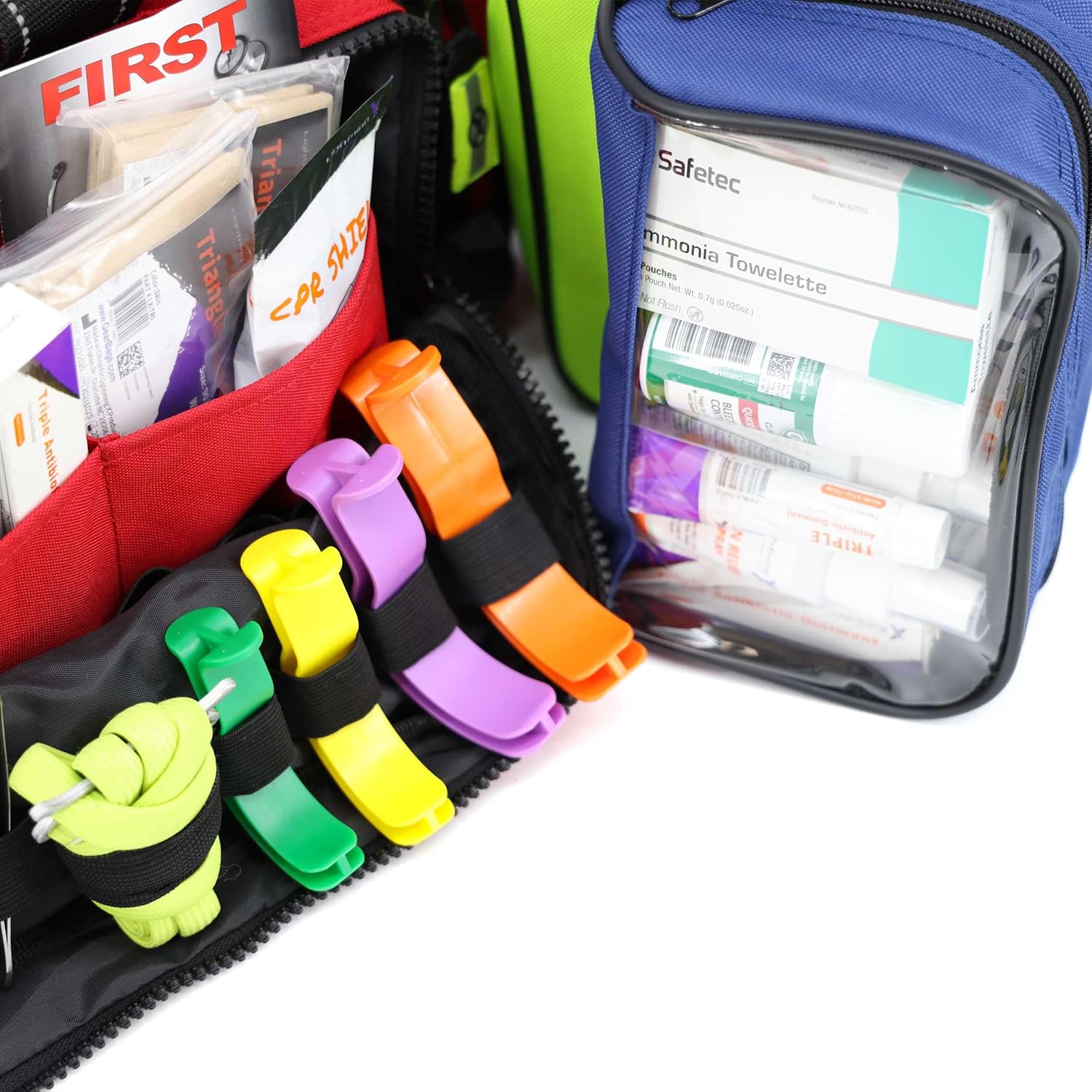 Lightning X Extra Large Medic First Responder EMT Trauma Bag Stocked w/Fill Kit C - RED