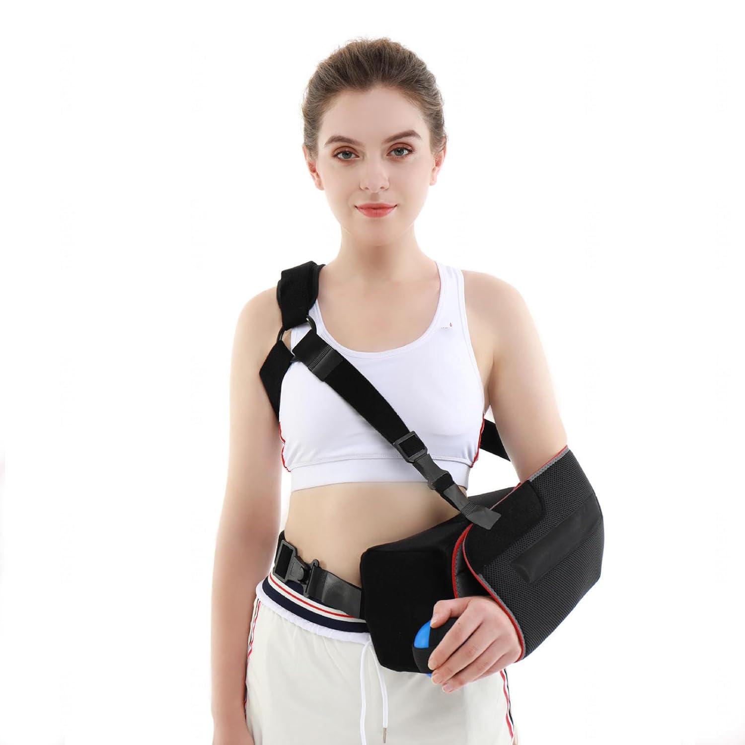 VIDECOR Arm Sling Shoulder Immobilizer - Lightweight Shoulder Brace for Broken & Fractured Bones Support, Ergonomic Adjustable Shoulder Arm Sling for Injury Pain Relief