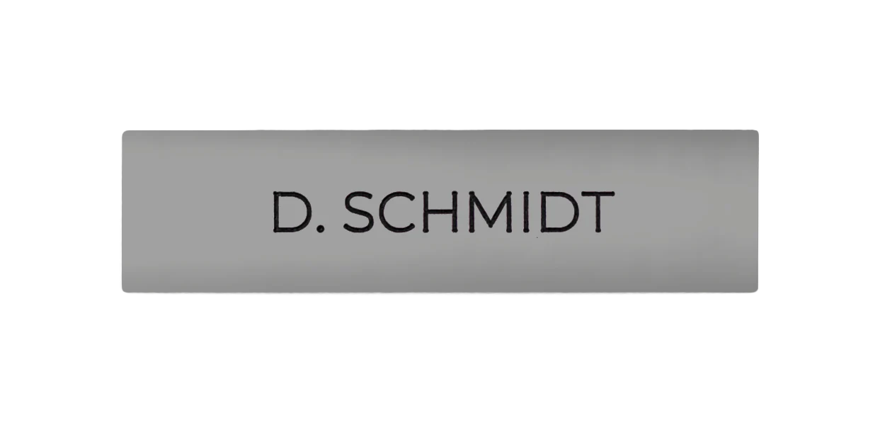 DoorBird Nameplate for One Call Button D21X  in White Aluminium, RAL 9006 - Individual Engraving