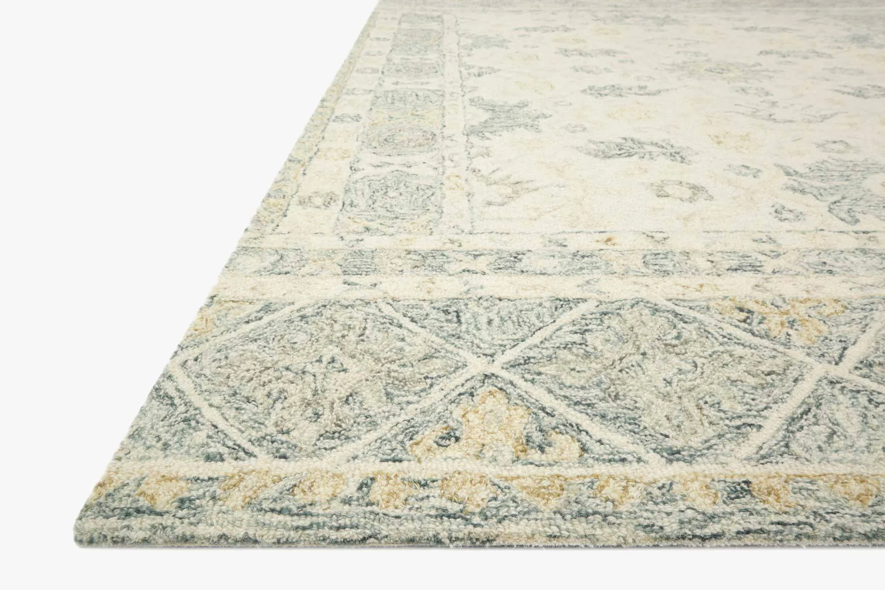 Loloi Norabel Collection - Contemporary Hooked Rug in Ivory & Slate (NOR-01)