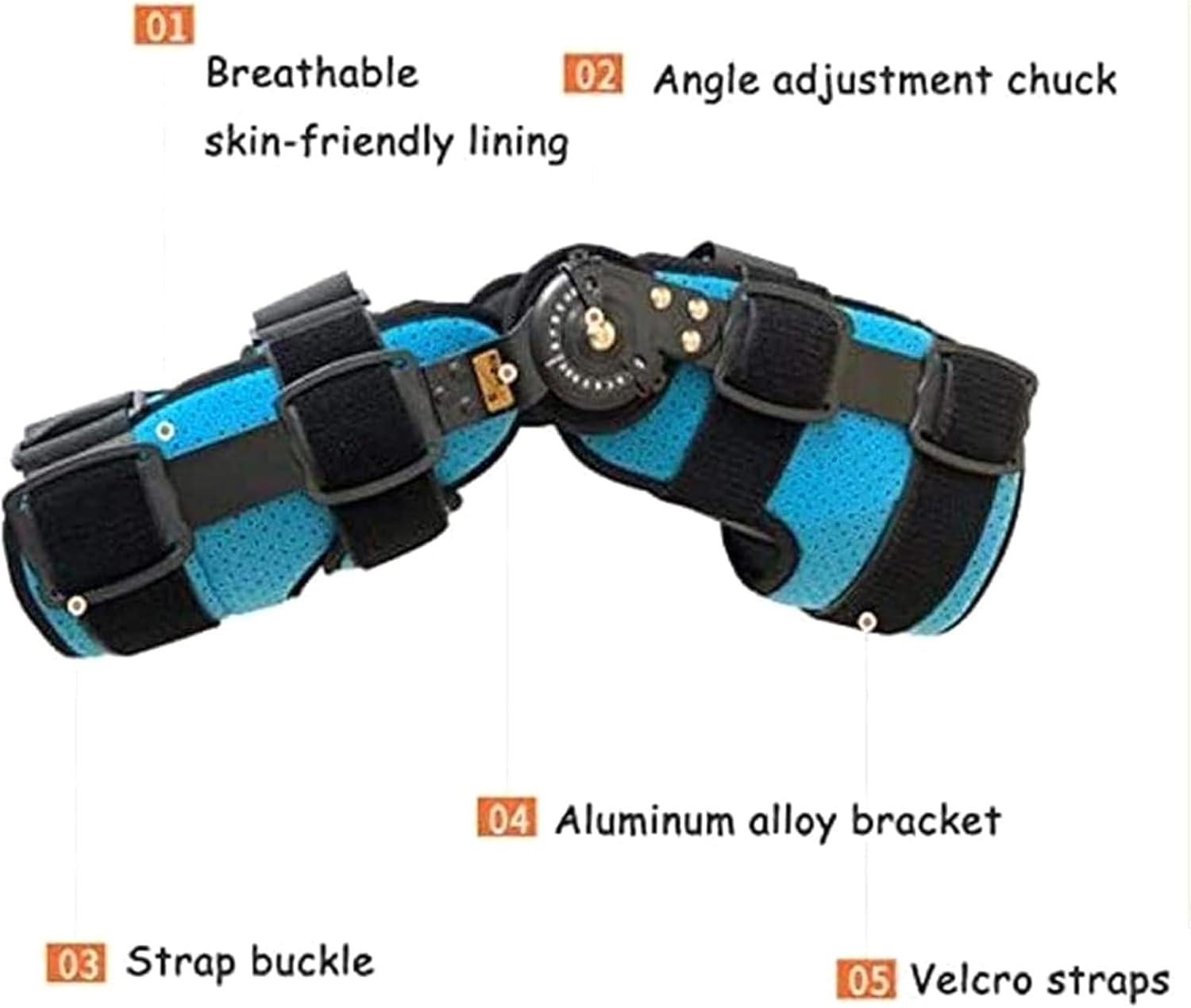 Adjustable Unisex Hinged Knee Brace Leg Stabilizer, Post-Op Knee Brace, for Recovery Stabilization for Acl, Pcl, MCL,Right