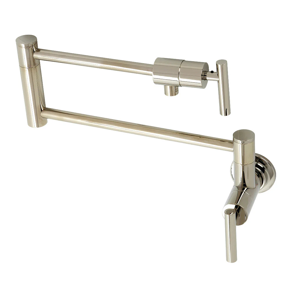 Kingston Brass Manhattan Wall Mount Pot Filler Faucet, Polished Nickel (KS4106CML)