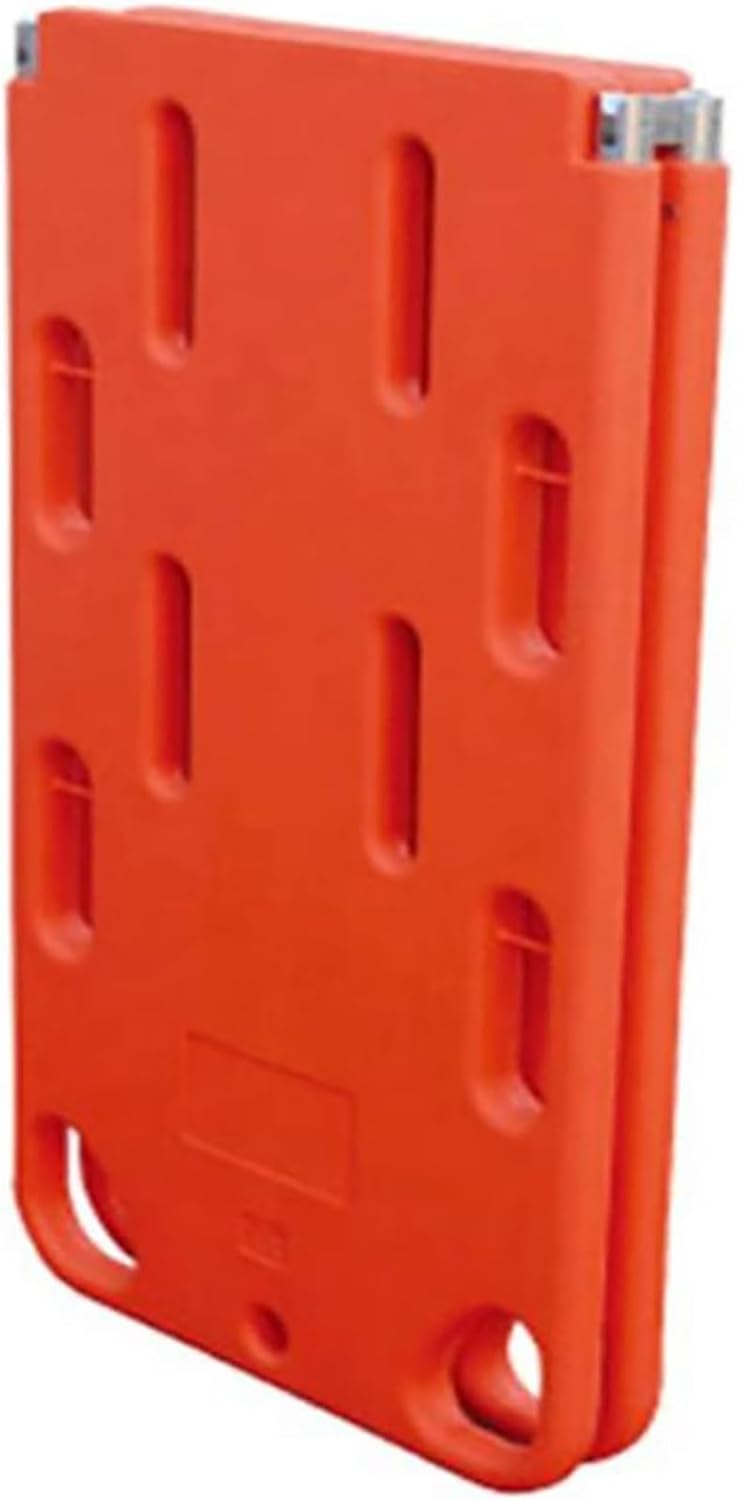 Water Floating Stretcher, PE Two-Fold Stretcher Weight Capacity 350lbs/159KG, Plastic Emergency Rescue Spine Board, Life Board with Seat Belt, First Responder Backboard