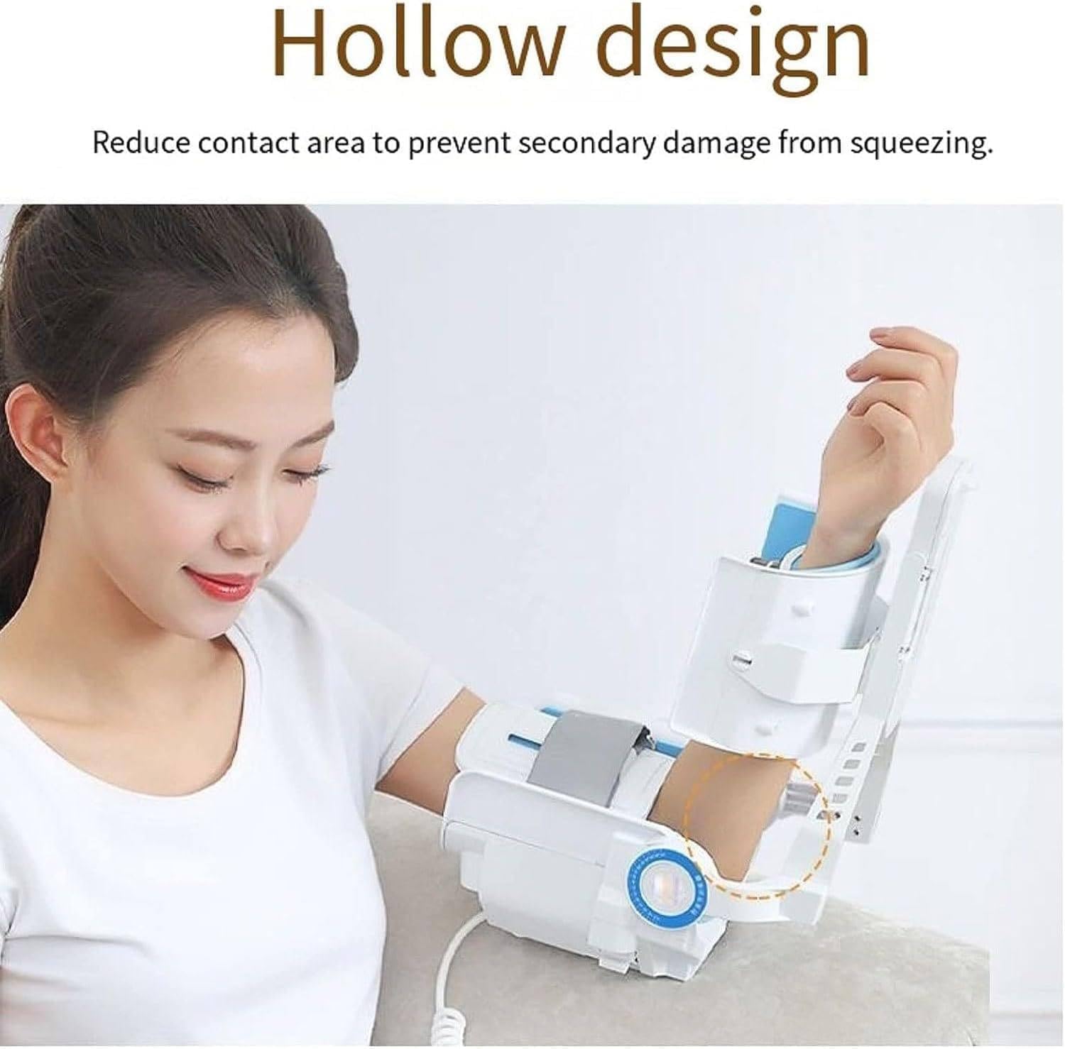 Brace Electric Elbow Joint Rehabilitation Device, -5~150°Full-Angle Exercise and Adjustable Speed with Remote, Troke Wrist Training