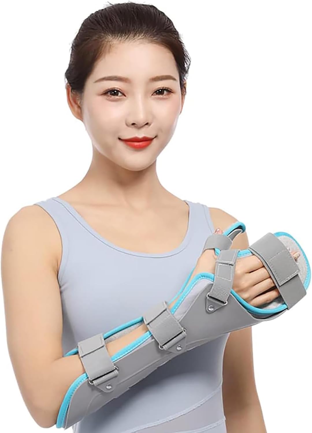 Wrist Support Orthotics, Resting Hand Splint, Night Wrist Immobilizer with 4 Straps Fixing Design, Tightness Adjustable and Baffle Removable, Promote Healing,Right