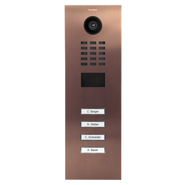 DoorBird D2104V IP Video Door Station, 4 Call Button in Bronze