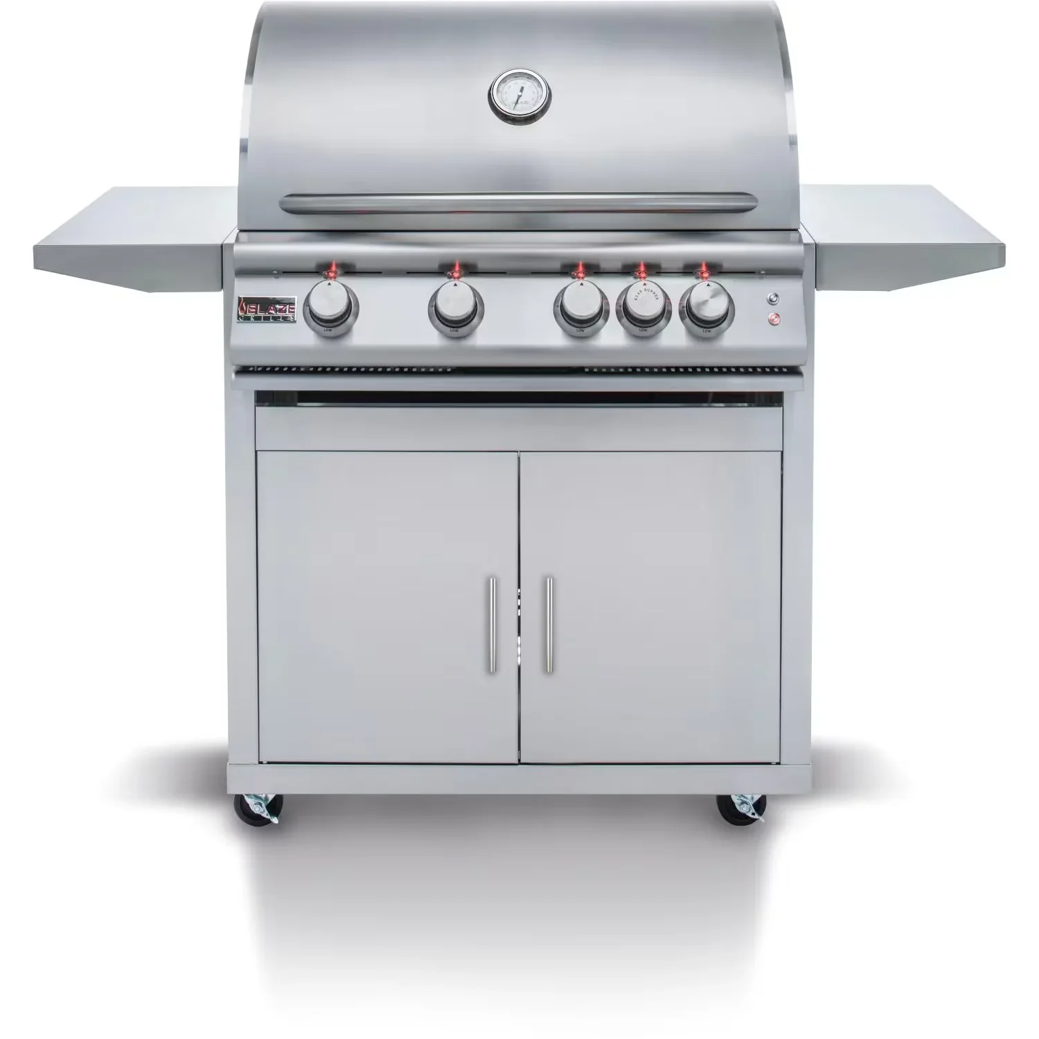 Blaze LTE+ 32-Inch 4-Burner Natural Gas Freestanding Grill With Rear Infrared Burner and Lift-Assist Hood (AP2-BLZ-4LTE3MG-NG)