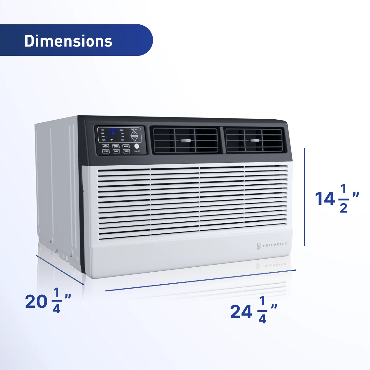Friedrich Uni-Fit 12,000 BTU Through-the-Wall Air Conditioner with Heat