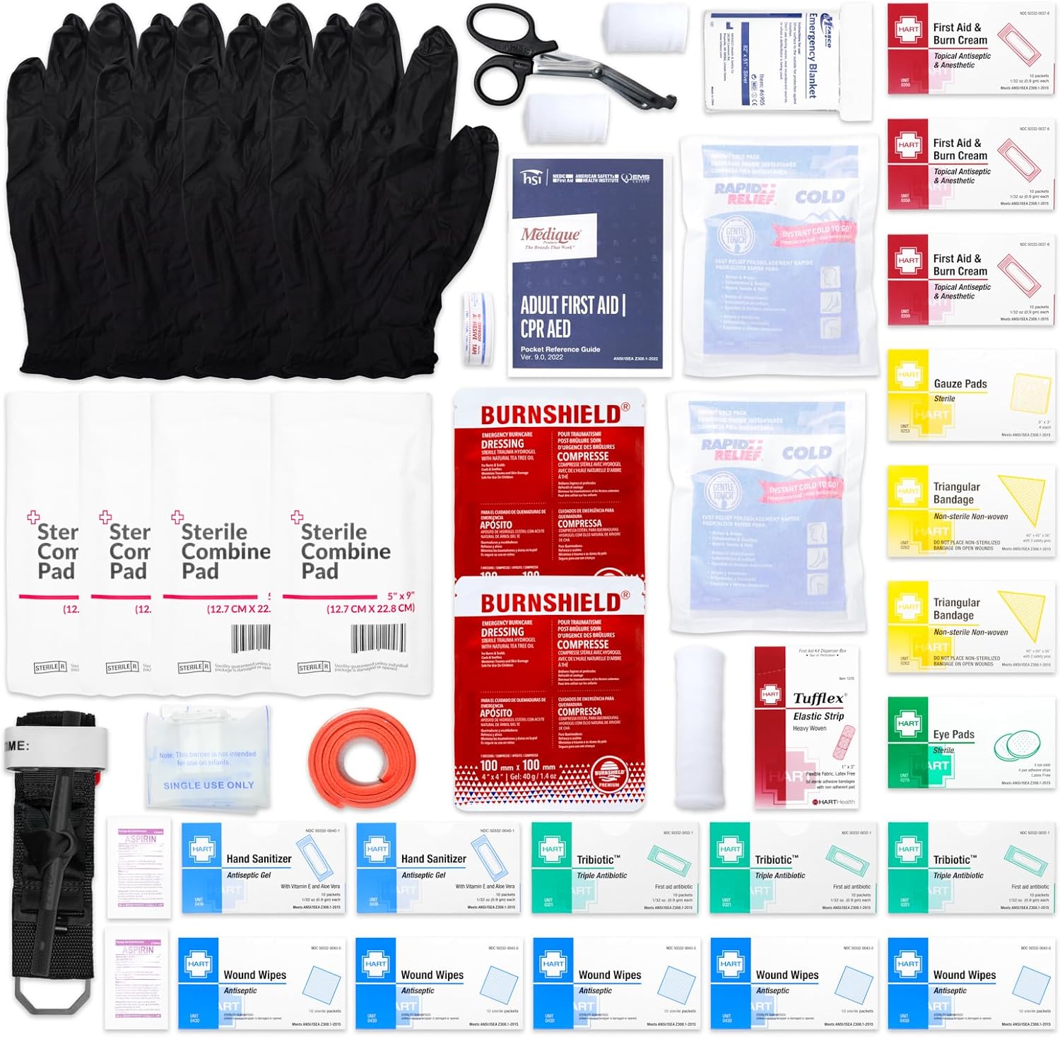 MFASCO Waterproof Rugged First Aid Kit 2021 OSHA Class B & 2024 EM385-1-1 Approved, Rugged Case for Construction & Work Sites