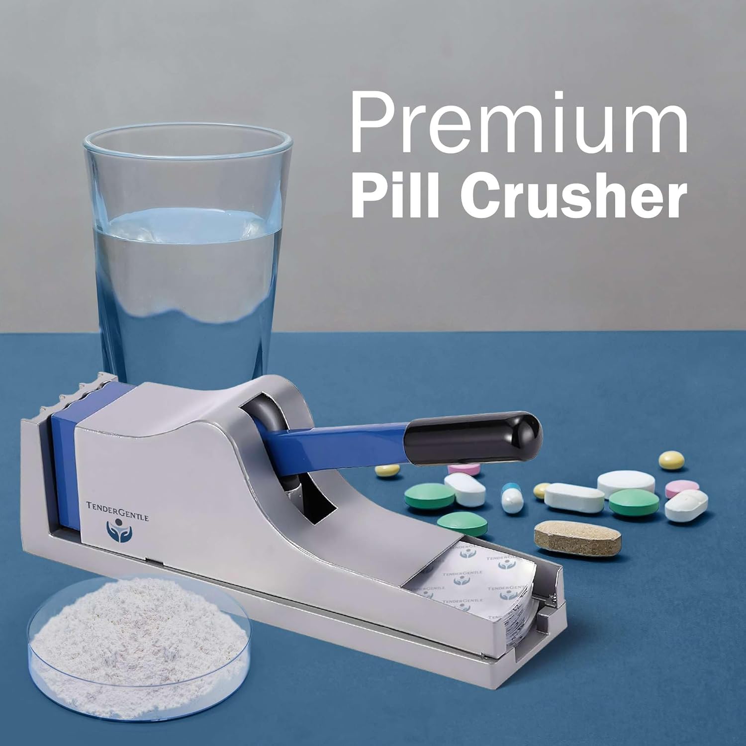 Hospital Grade Pill Crusher - 1 Pill Crusher Grinder for Fine Powder - for Home, Hospitals, and Nursing Homes