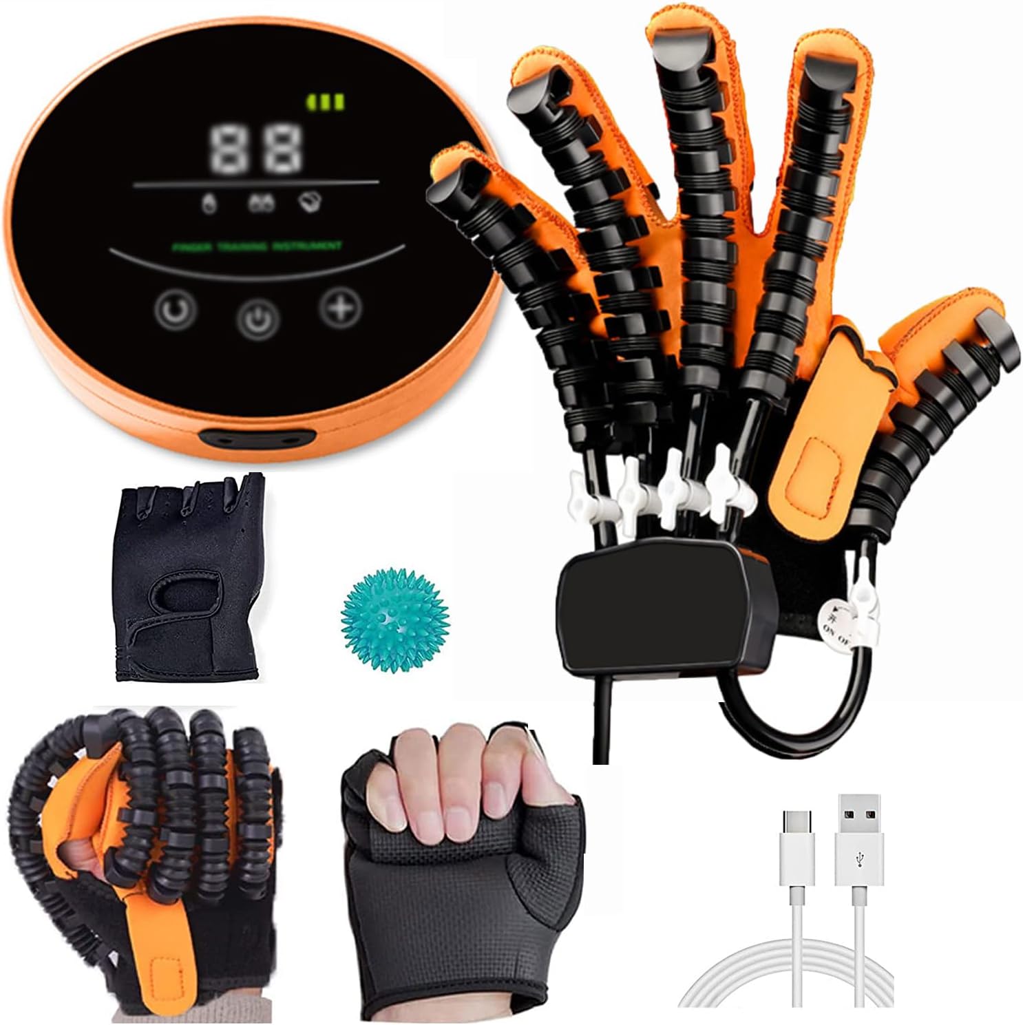 Rehabilitation Robot Gloves, Hemiplegia Finger Rehabilitation Training Equipment, Stroke Hand Splint, ​for Hand Function Recovery