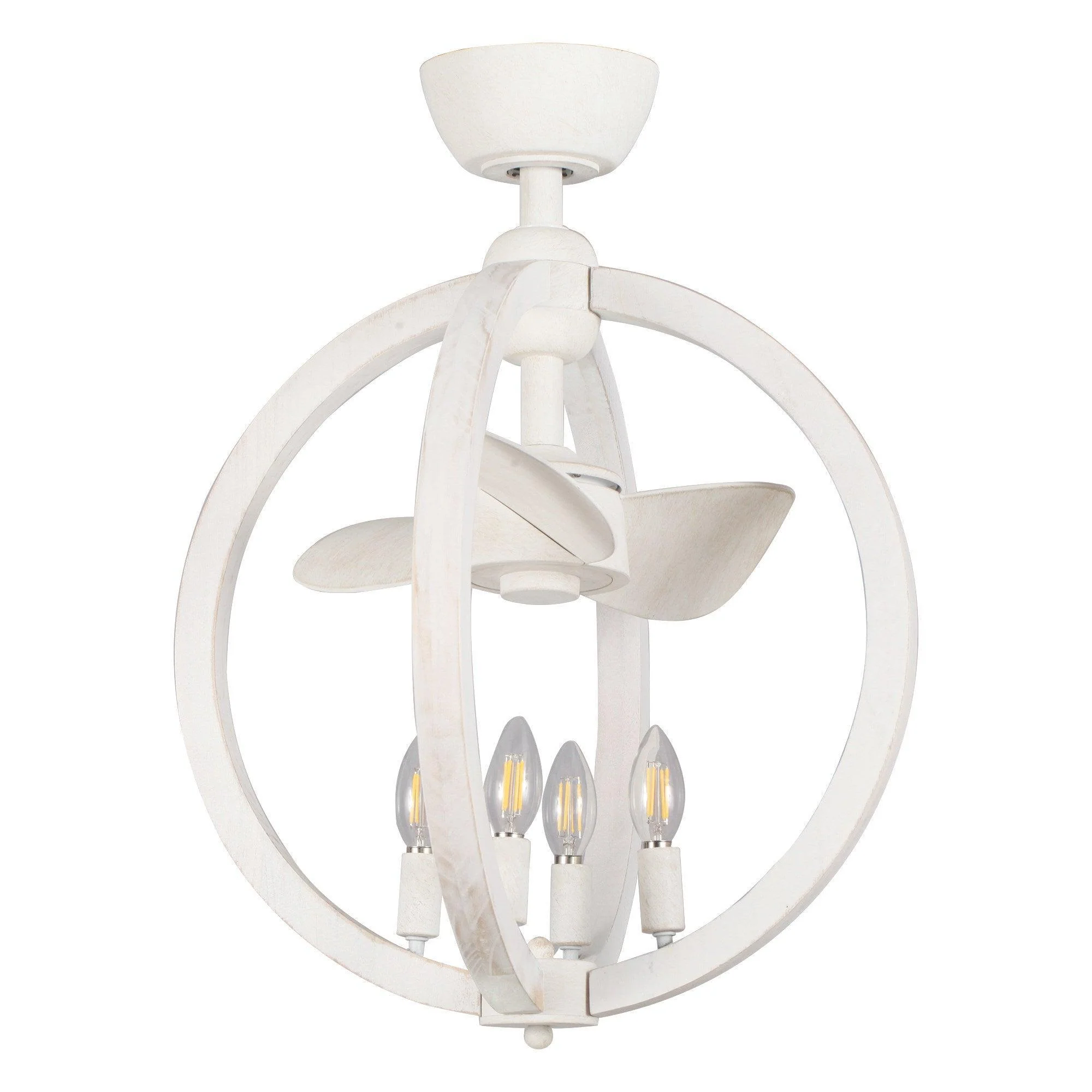 Parrot Uncle 18-Inch Cairns DC Motor Modern Downrod Mount Reversible Ceiling Fan with Lighting and Remote Control (F8290110V)