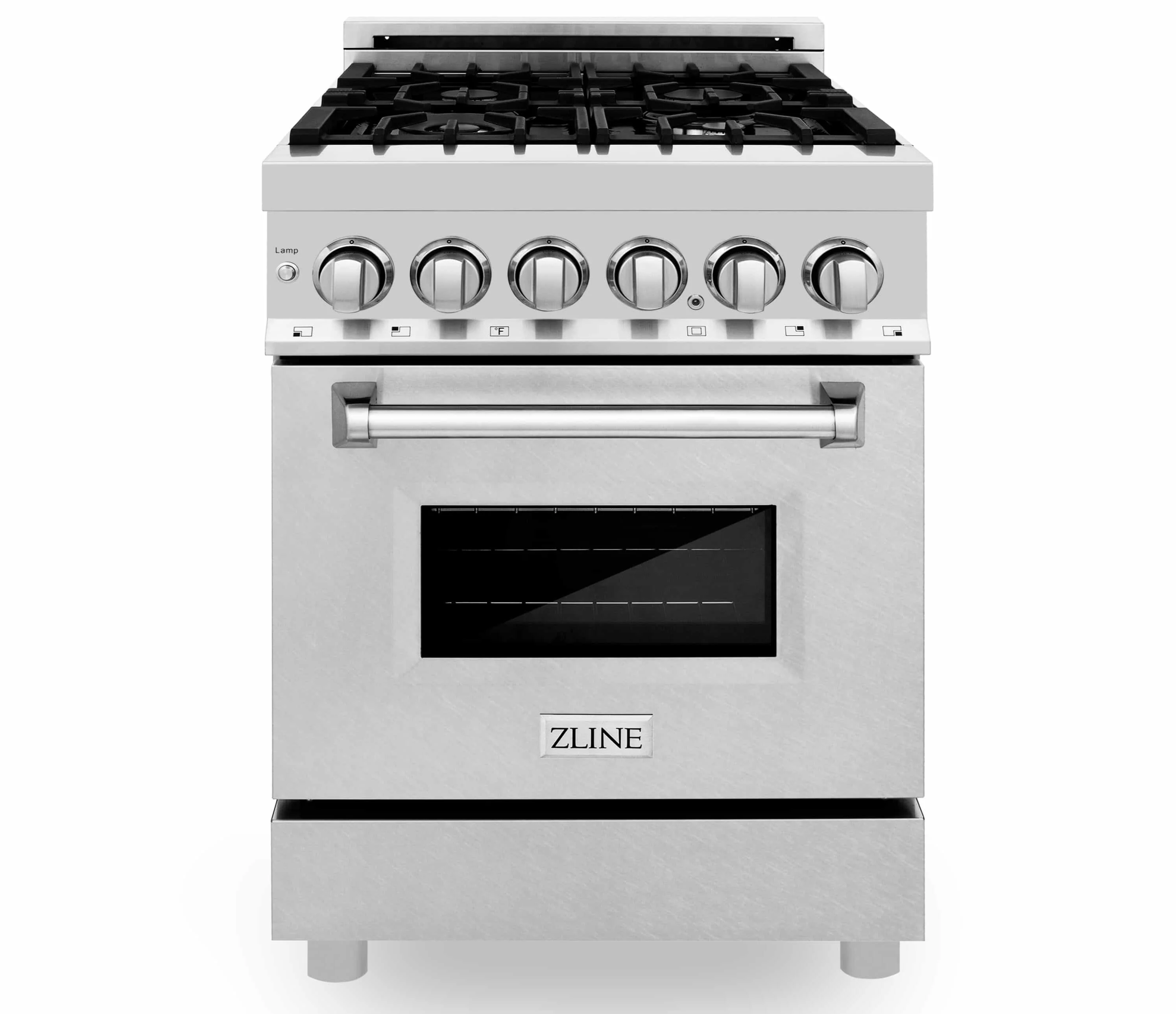 ZLINE 24-inch Legacy Series Dual Fuel Range with Gas Stove and 2.8 Cu. Ft. Electric Oven in Stainless Steel and Fingerprint Resistant Satin Stainless Steel® Door (RA-SN-24)