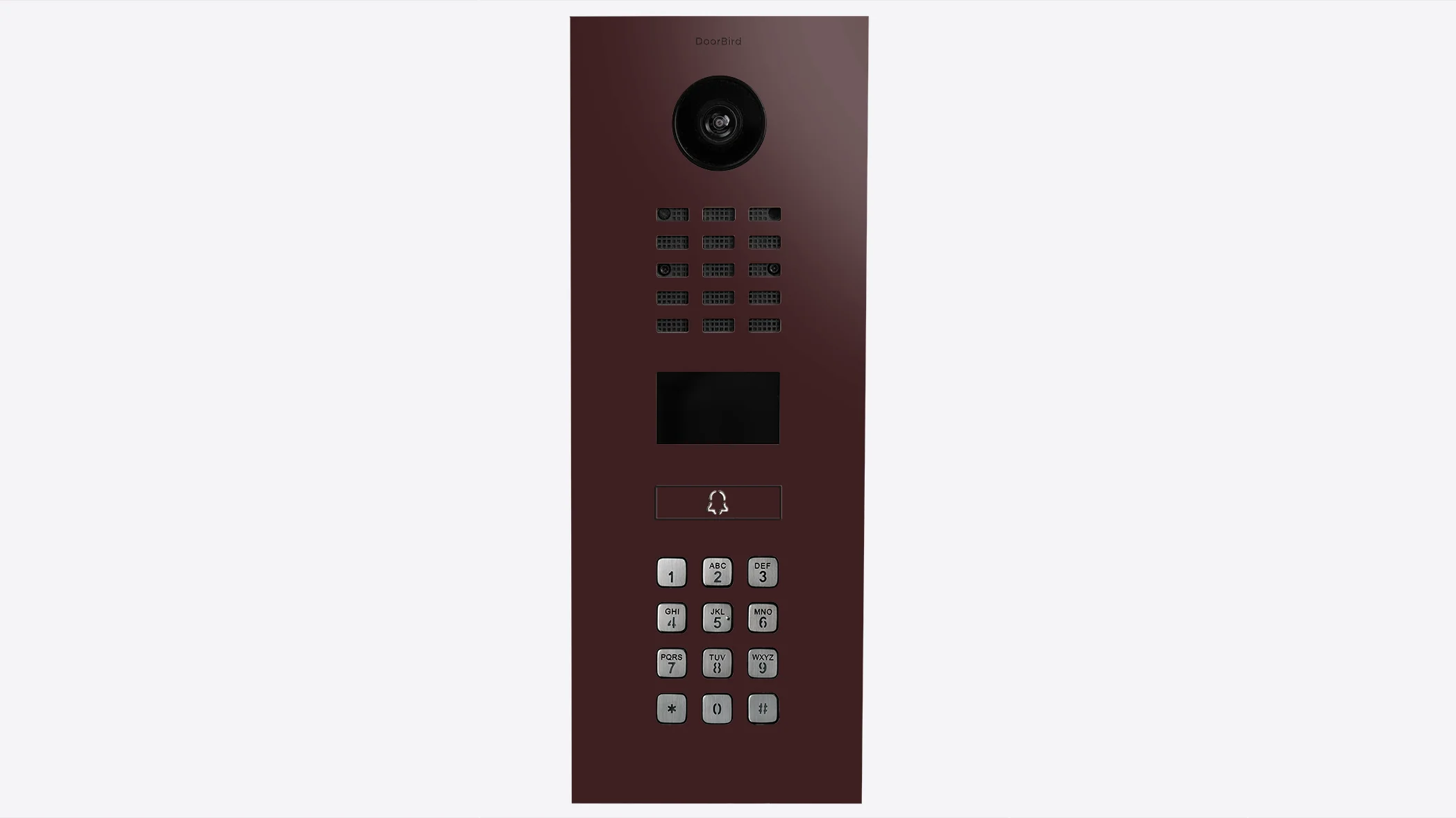 DoorBird D2101KV IP Video Intercom, 1 Call Button in Black Red, RAL 3007
