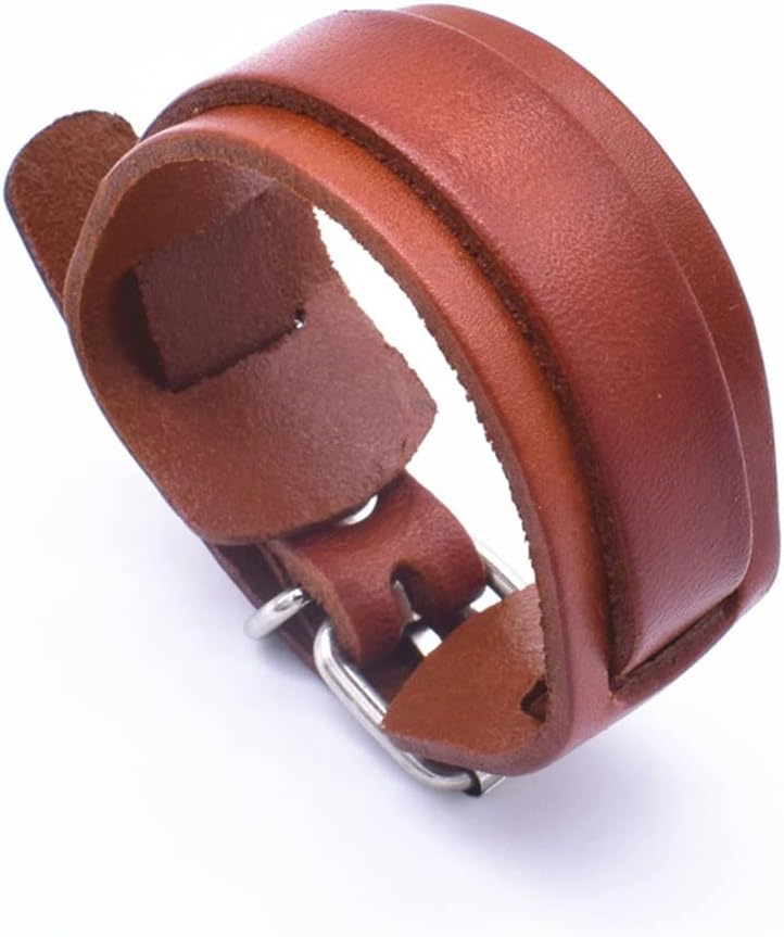 Breathable Adjustable Wrist Support Men's Medieval Retro Imitation Leather Guard