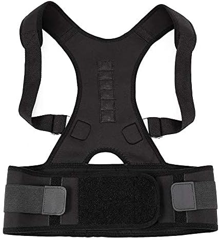 Posture Corrector Magnetic Therapy Adult Back Corset Shoulder Lumbar Posture Corrector Bandage Spine Support Belt Back Support Posture Correction Back Brace (Color : White, Size : XL)