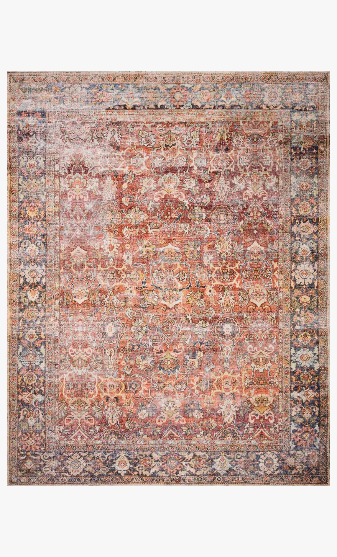 Loloi II Layla Collection - Traditional Power Loomed Rug in Spice & Marine (LAY-02)