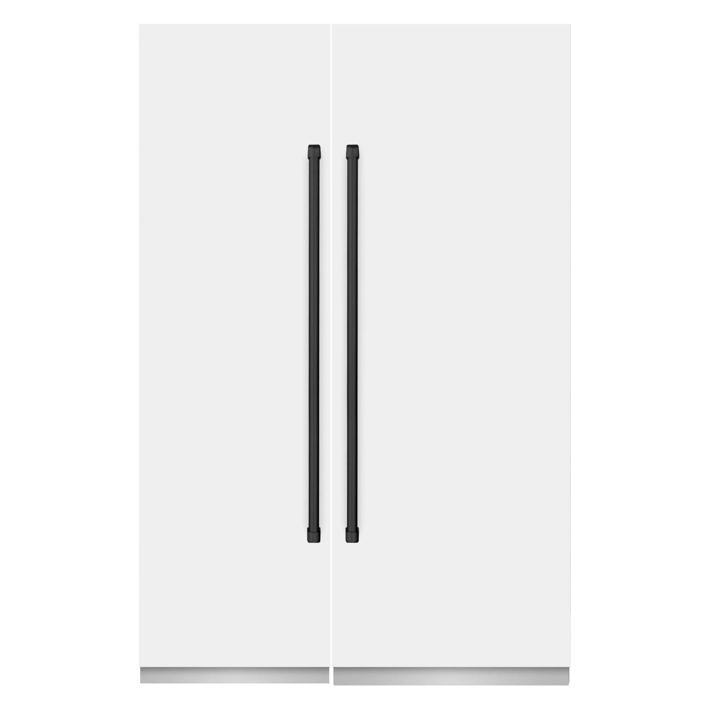 ZLINE 54-Inch Column 16.7 Cu. Ft. Refrigerator and 12.4 Cu. Ft. Freezer in White Matte with Matte Black Accent