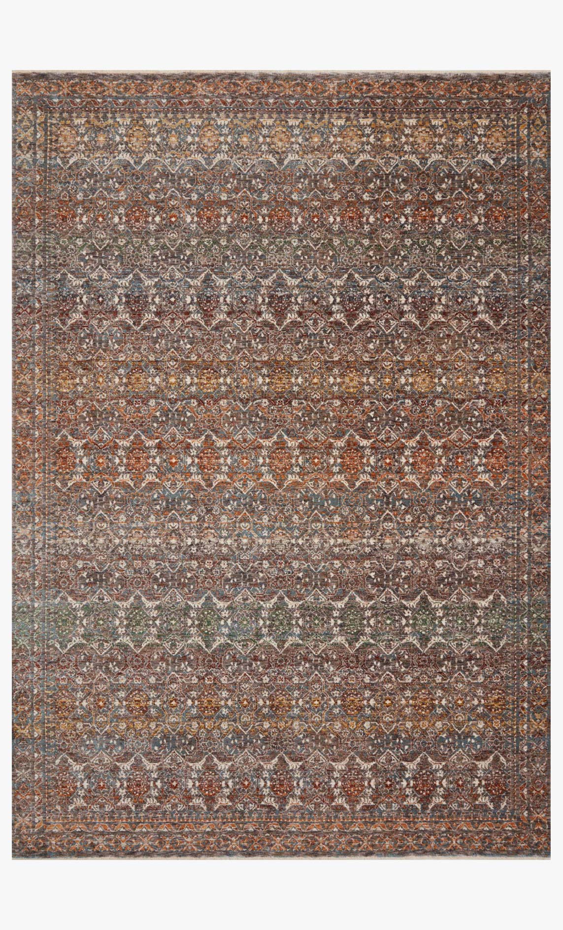 Loloi Lourdes Collection - Traditional Power Loomed Rug in Stone (LOU-03)