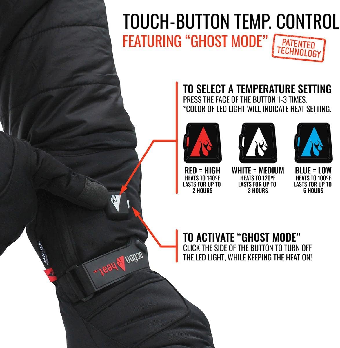 ActionHeat 5V Women's Battery Heated Snow Gloves XS
