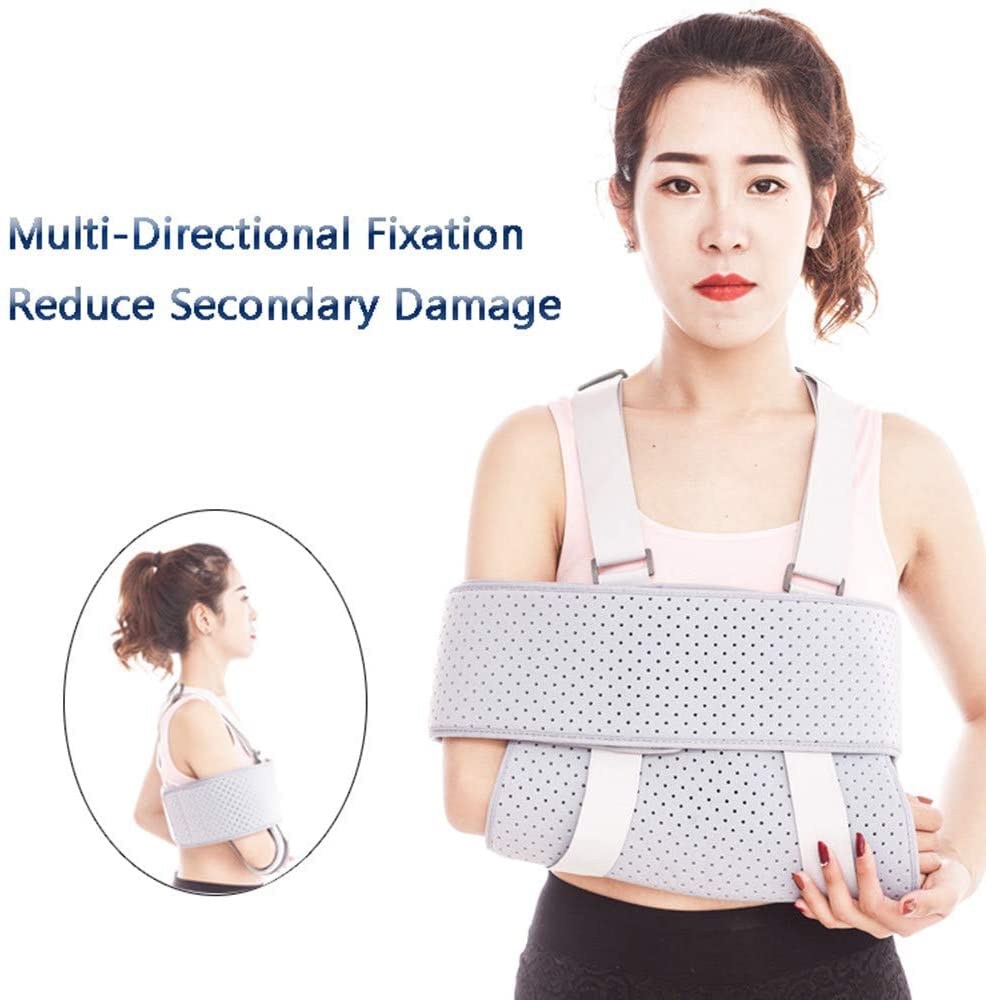 Arm Sling Shoulder Immobilizer Brace Adjustable Rotator Cuff And Elbow Support Fits Left And Right Hand