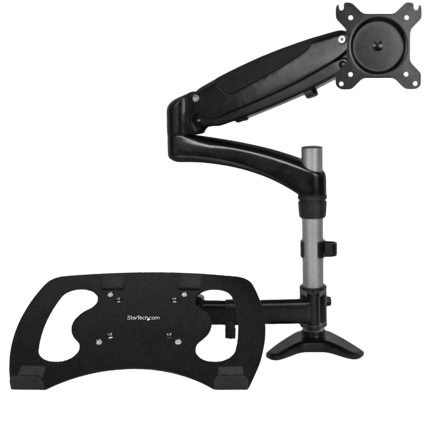 StarTech.com Laptop Monitor Stand, Computer Monitor Stand, Full Motion Articulating, VESA Desk Mount for Displays up to 27