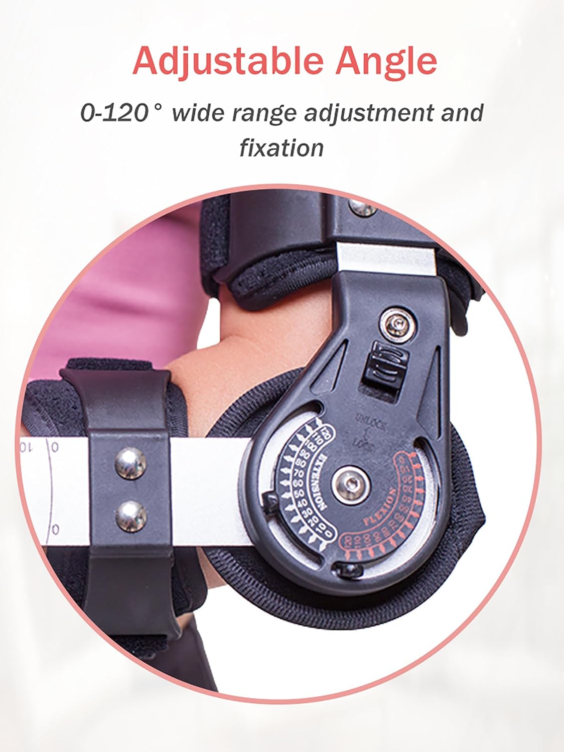 Hinged Elbow Brace with Support Sling, Length Adjustable, Elbow Immobilizer Brace for Post Operative, Surgery Recovery, Ligament and Tendon Repairs and Dislocation