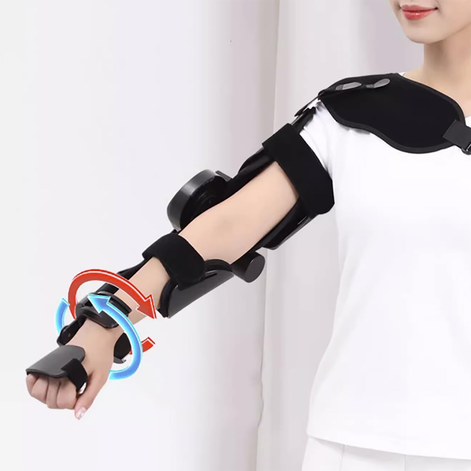Electric Elbow Joint Rehabilitation Device, Hinged Elbow Brace Arm Exerciser, Precisely Control The Extension and Flexion Angle, Wireless Intelligent Key Control, for Stroke Hemiplegia Patients