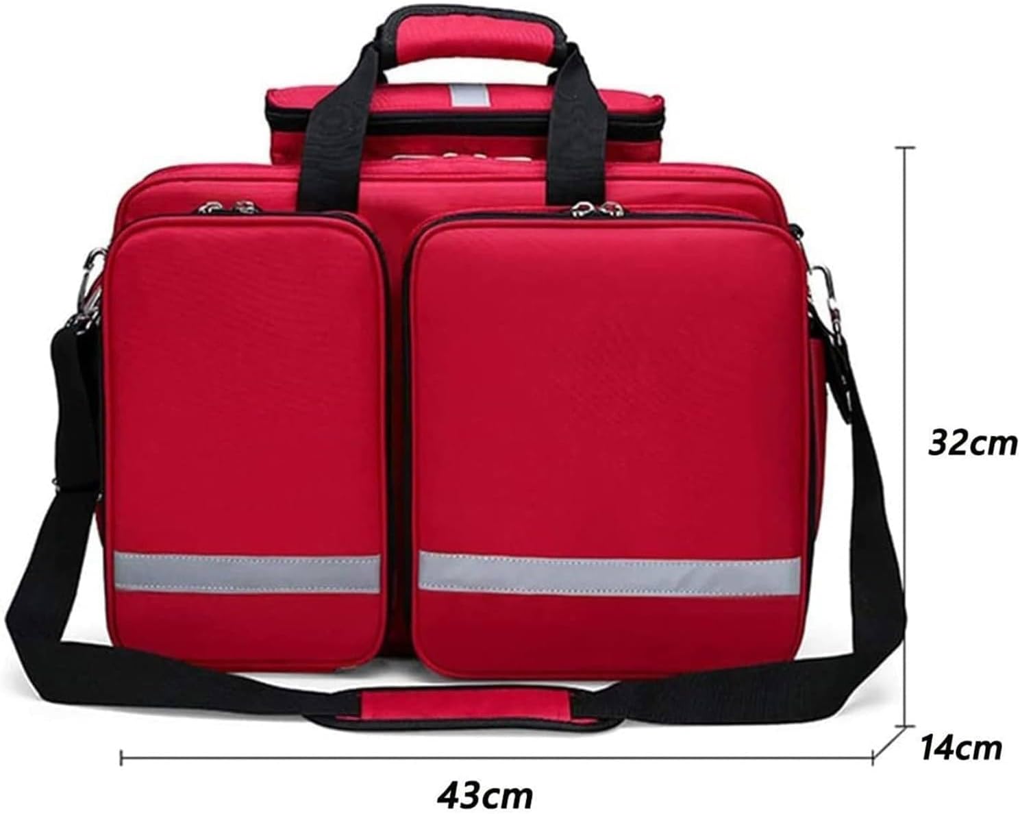 Suitable for EMT,Wheeled Medical Trolley Bag Professional First Aid with Internal Dividers, Large Capacity Portable Outdoor Waterproof Emergency Responder Trauma(A)