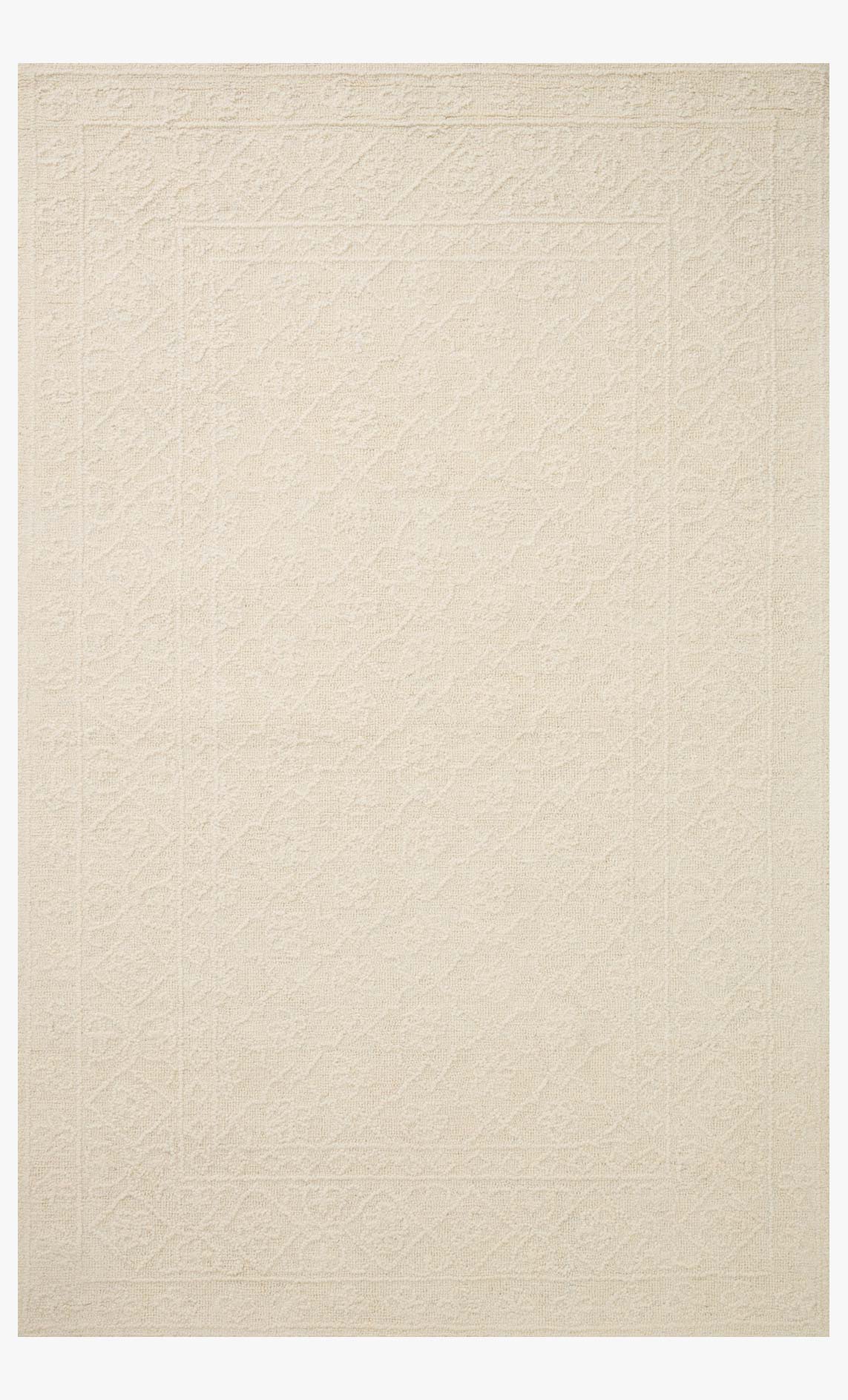 Loloi Cecelia Collection - Contemporary Hand Tufted Rug in Ivory & Ivory (CEC-01)