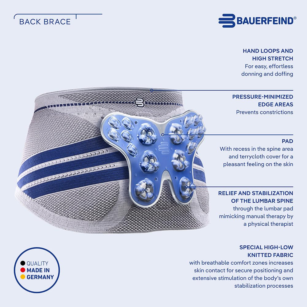 Bauerfeind LumboTrain Back Support - Lumbar Brace - Stabilization and Pain Relief for the Spine - Size 3 - New Version